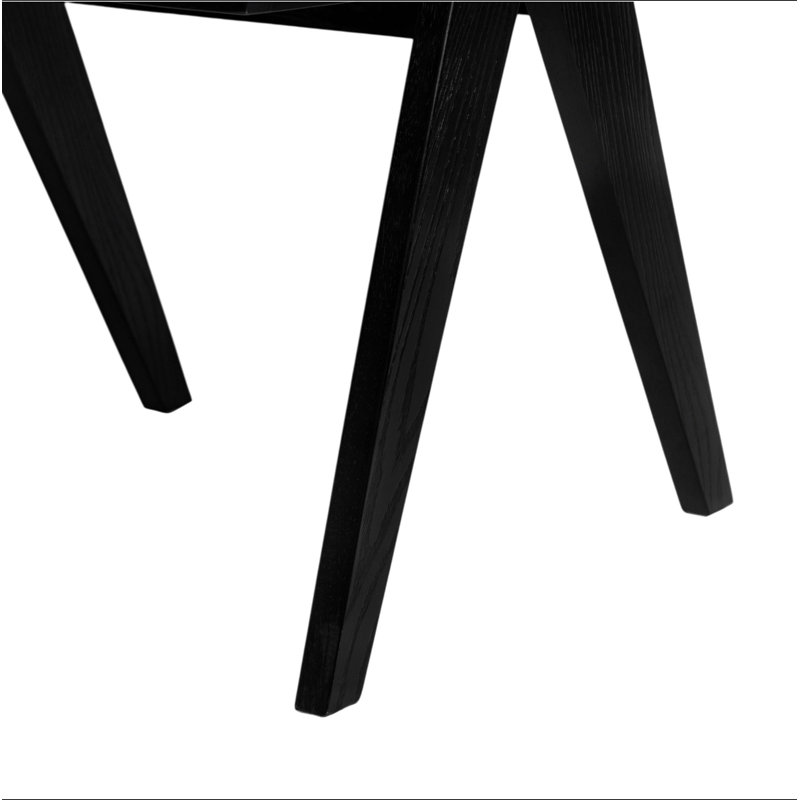 Chaise de salle à manger avec accoudoirs Chandigarh (ensemble de 2), Noir