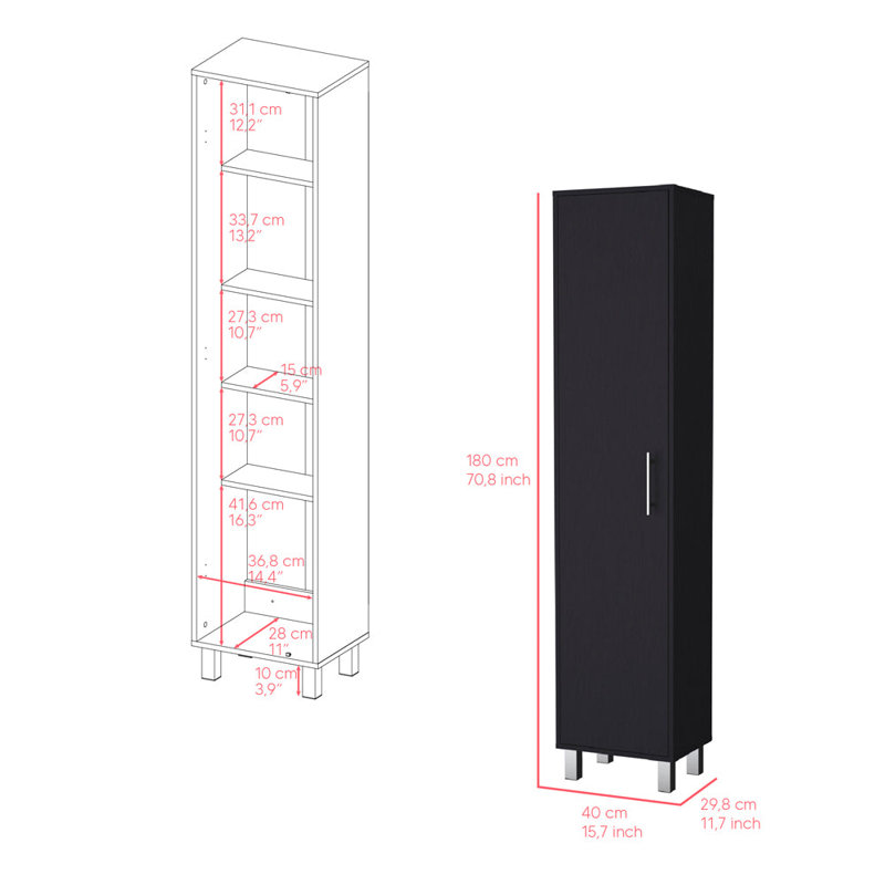 Armoire de rangement Buccan, garage, noir