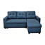 Canapé-lit bleu en forme de L, canapé modulaire 3 pour chambre à coucher