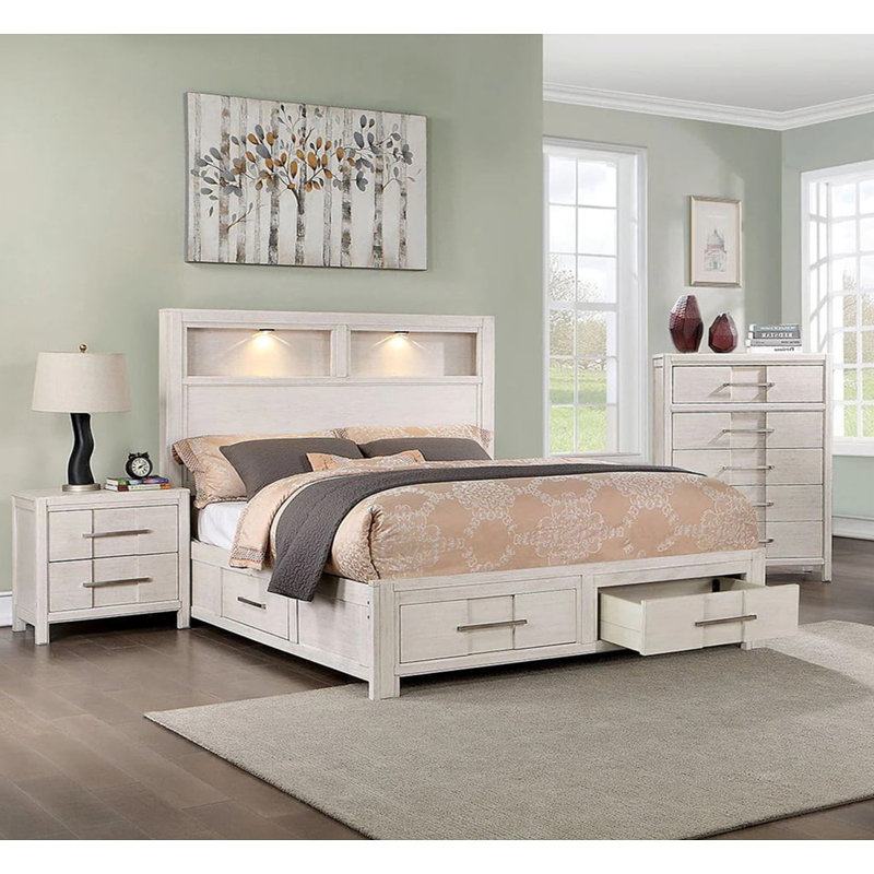 Commode 5 tiroirs l 33,6 po blanche, Blanc