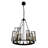 6 - Light Dimmable Wagon Wheel Chandelier
