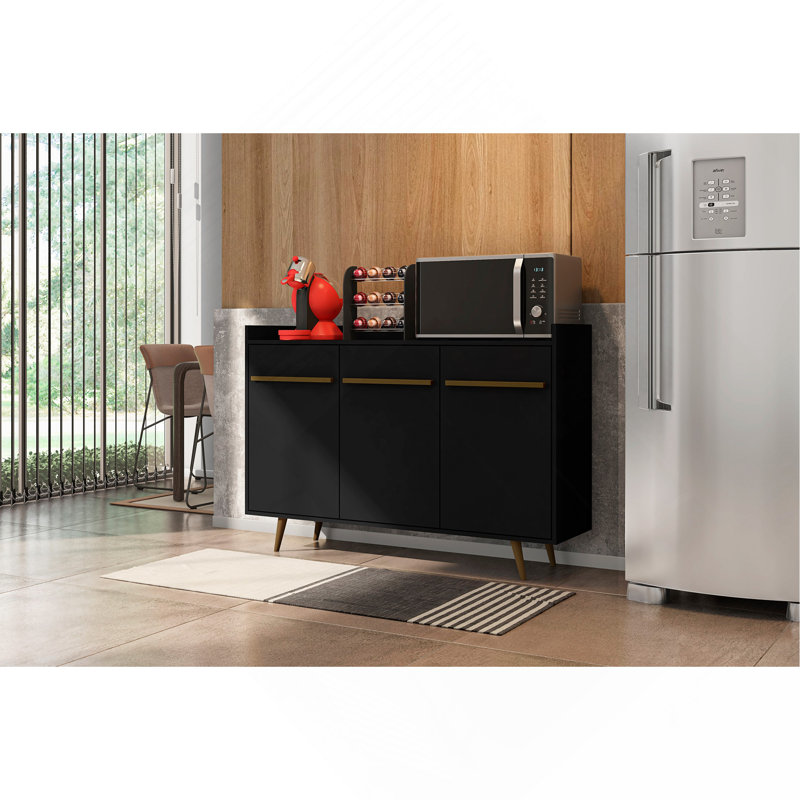Sideboard In Black, Black