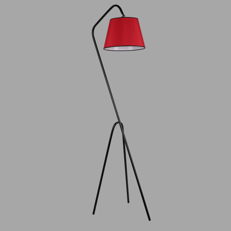 Lampe trépied 65 po Dreadnaught, Rouge, Noir