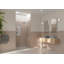 Stellar 53.25 in. x 78 in. Fully Frameless 3 Panel Inline Hinge Shower Door-382876521