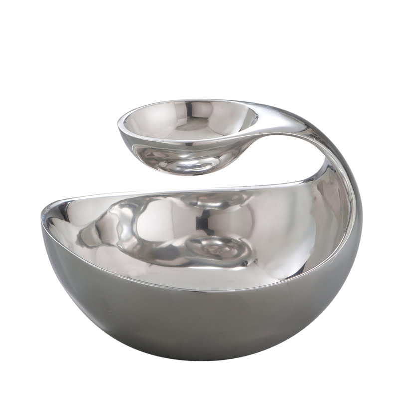 Nambe Scoop Server, 8" H x 11" W x 11" D