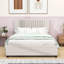 Lit plateforme double tapissier 2 tiroirs avec lit gigogne simple et tête de lit-1035159126
