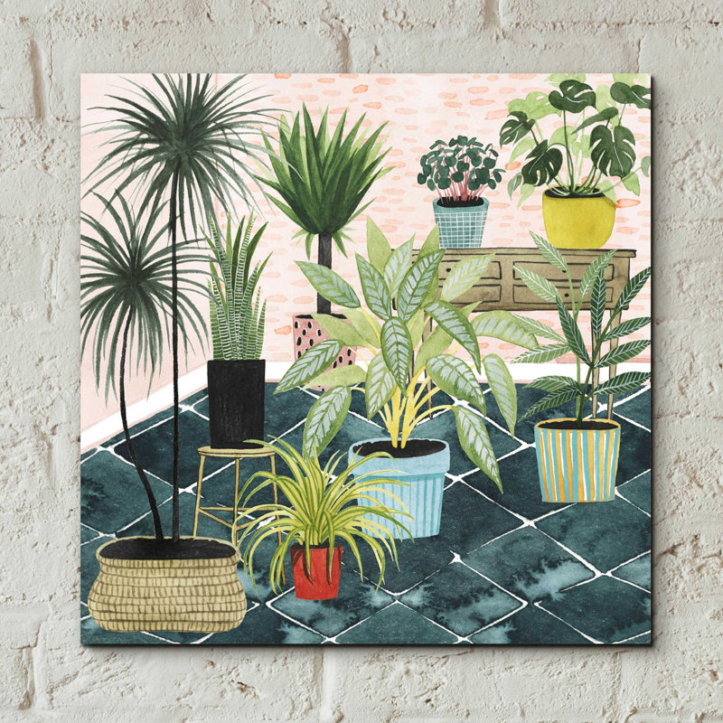 Modern Jungle II - peinture sans cadre, H 12 po x l 12 po x P 0,13 po