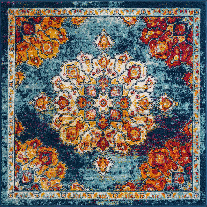 Troayurgh Oriental Indoor Rug, Square 5'