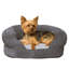 Lit orthopédique pour chien avec traversin-1087044878-1087044867