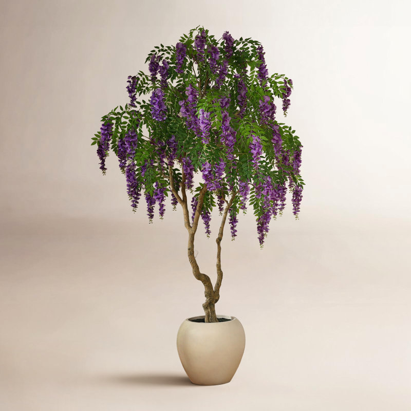 Arbre de sol artificiel avec plante blanche Adcock