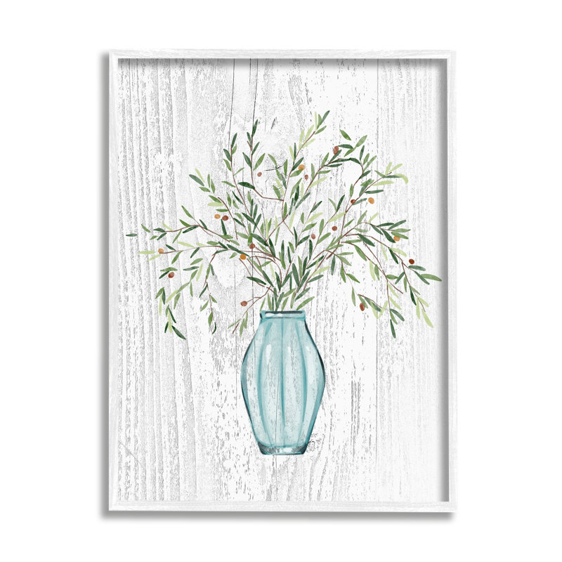 Plantes rustiques en herbe, H 30 po x l 24 po x P 1,5 po, Giclée encadrée blanc bord de mer