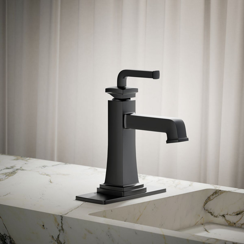 Riff Single-Handle Bathroom Sink Faucet, Matte Black, 0.5 GPM
