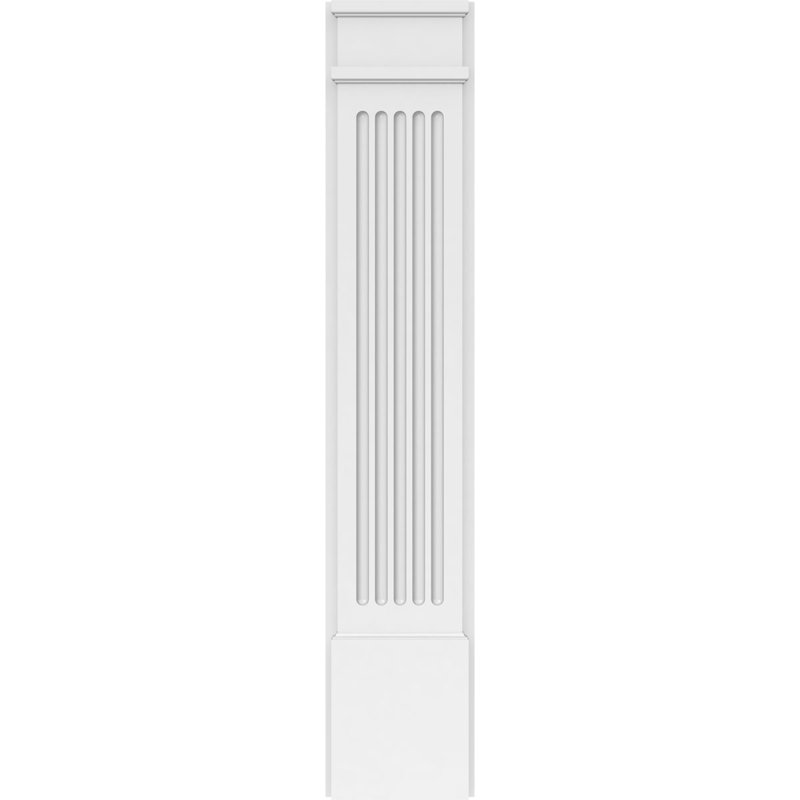Pilastre cannelé en PVC (la paire), 48 po, 9", Base et chapiteau décoratifs