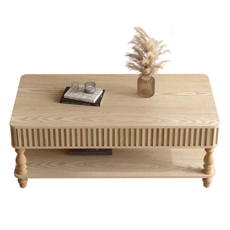 Table basse 47,24 "Vintage, Bois naturel