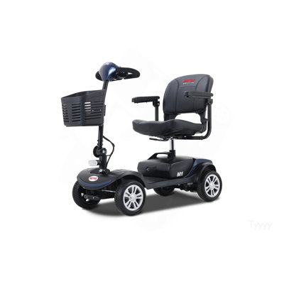Four Wheels Compact Travel Mobility Scooter With 300W Motor For Adult-300Lbs, BLUE