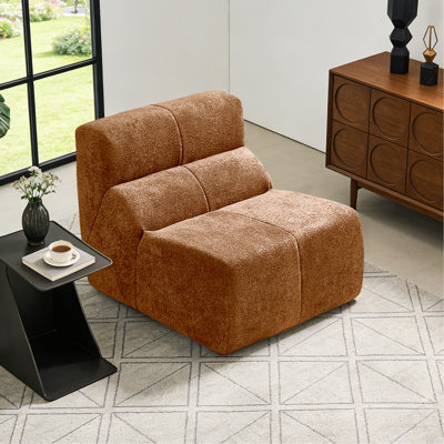 Fauteuil simple luxueux en molleton bouclé Luxury