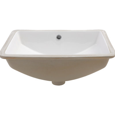 Graceful Touch Ceramic Rectangular Sink - 21X14, Undermount Overflow Design Luxury Style Installation