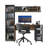 Modern Study Desk & Bookshelf Set, Walnut & Anthracite, 100% Melamine Coated Particle Board, Desk Height: 29.0 inches | Stylish Wall Shelf: 47.2 x 9.8 x 7.9 inches | Functional Home Office Solution-1371715849-1371717367