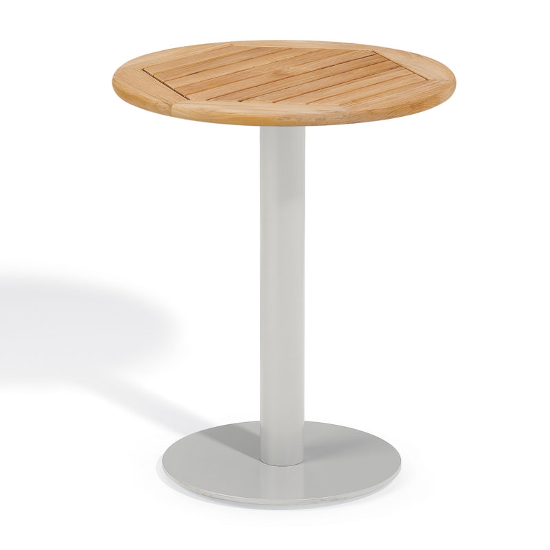 Travira Outdoor Round Bistro Table, 24" W x 24" L, Tekwood Vintage