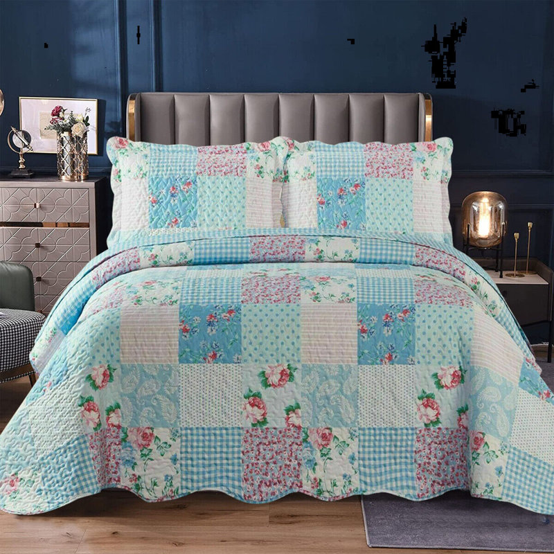 Notus Luxury Bedspread, W235 x L250cm, Red/Blue