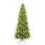 Arbre de Noël mince de 7 pi avec 400 lumières DEL blanc chaud - 1180 pointes en PE + PVC, conception à charnières peu encombrante, installation facile, support en métal robuste - arbre à crayons réaliste pour les petits espaces-1670588171