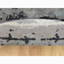Tapis décoratif rond en gris/beige noué à la main de conception unique 8 pi 3 po x 8 pi 3 po Chalonda