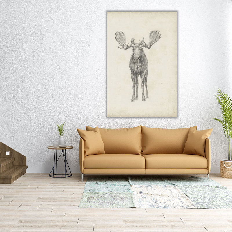 Moose Study - Canvas Print Wall Art, 60" H x 40" W