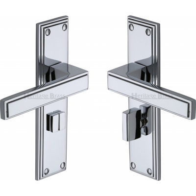 Heritage Brass Heritage Door Handle for Bathroom Atlantis Design