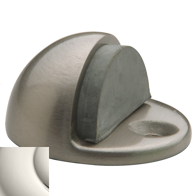 Brass Floor Mount Stop, Polished Nickel