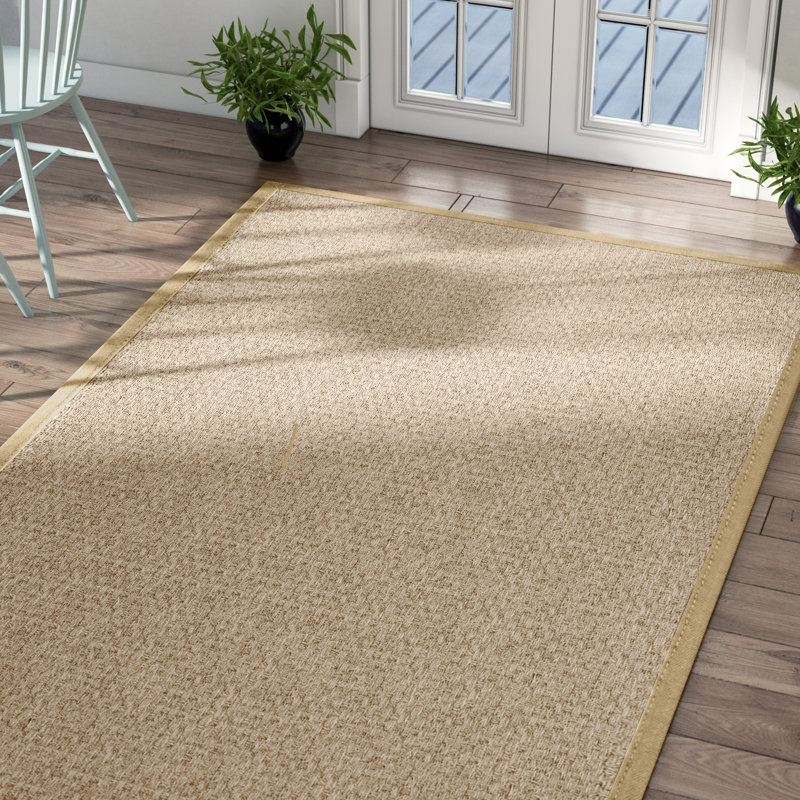 Tapis naturel / olive en lattes de bambou / olive, Rectangle 9 pi x 12 pi