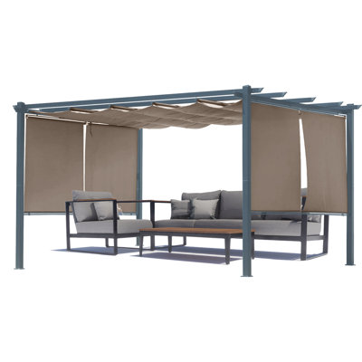 Aoodor Aluminum Pergola with Canopy