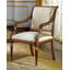 Muslin Upholstered Arm Chair in Taupe