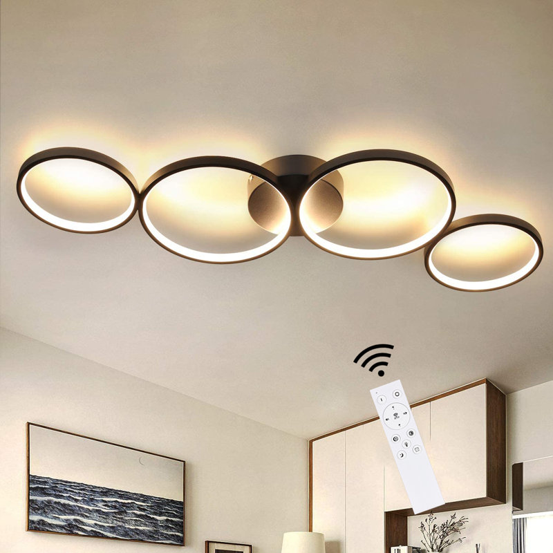 Belliere LED Flush Mount, Black