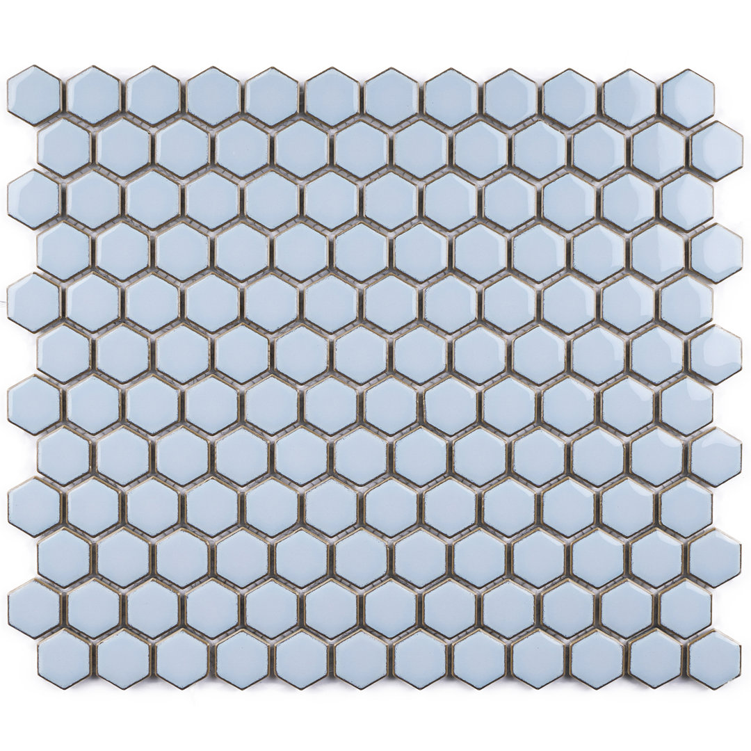 Metro Hex 1" x 1" Porcelain Honeycomb Wall & Floor Tile Supreme Tile 