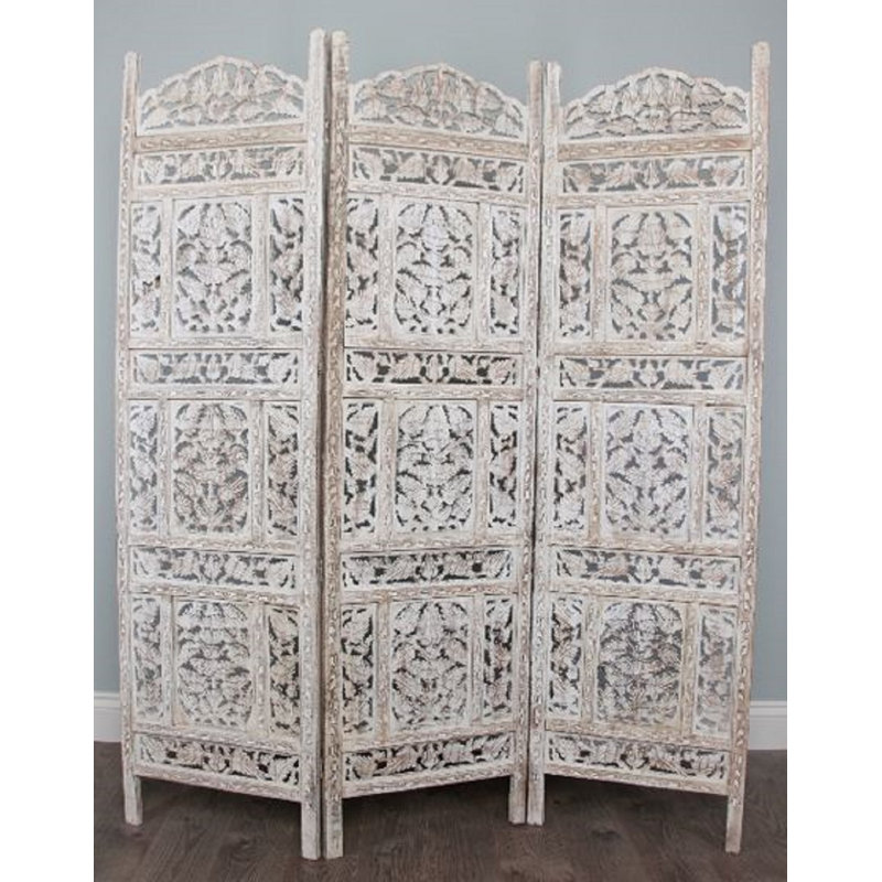 Wood Room Divider, White