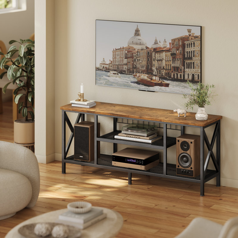 17 Stories 59.8'' Media Console,tv Stand For Tvs Up To 65", Rustic Brown