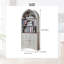 Bibliothèque arquée 71 "avec rangement, armoire à vin autoportante et buffet avec tablettes réglables pour la maison-2040513838