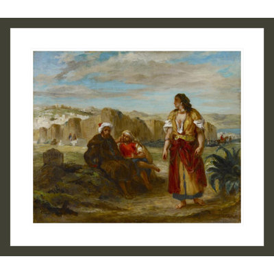 View of Tangier with Figures by Eugène Delacroix -Framed Giclee Print