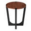Table d'appoint en brun et noir, surface ronde de 22,20 po, hauteur de 26,2 po, pour les livres et les décorations, pour une utilisation intérieure et extérieure, travail d'assemblage sans effort, table en bois noir, partie de table, hauteur, idéal