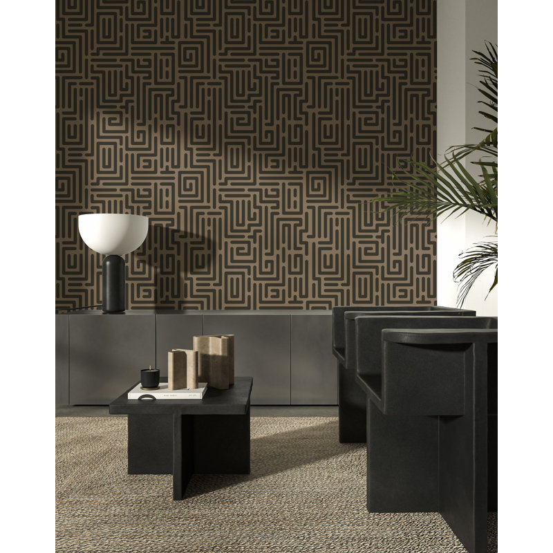 Diallo - Wallpaper by Sabrina Yvonne, Mocha, Non-pasted, Paper