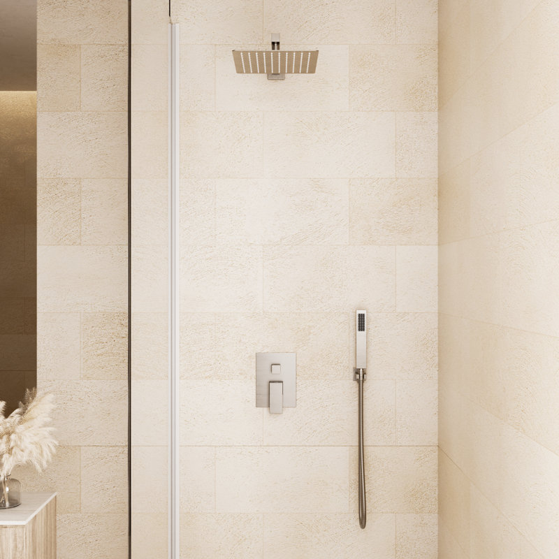 Crozet Pressure Balance Two-Function Shower System with 10-inch Rain Shower Head and Hand Shower (Valve Included)