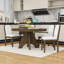 Ensemble de table de salle à manger 5 pièces, table de salle à manger extensible rétro avec rallonge amovible et chaises rembourrées-891084554