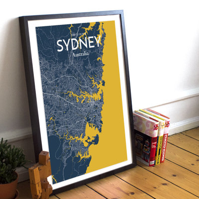 Sydney City Map - No Frame Print