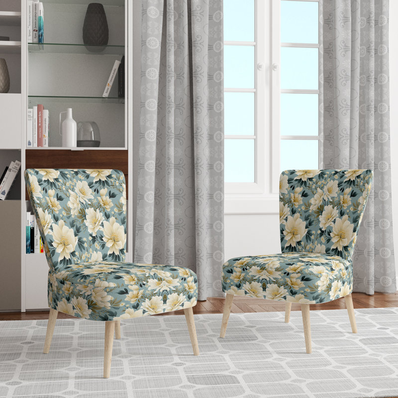 Chaise d'appoint rembourrée Subdued Oasis Boho