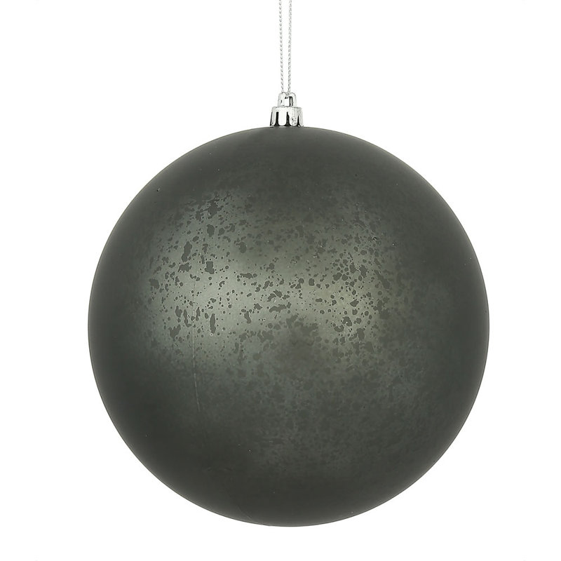 Ornement boule de mercure mat, Étain, 8" H x 8" W