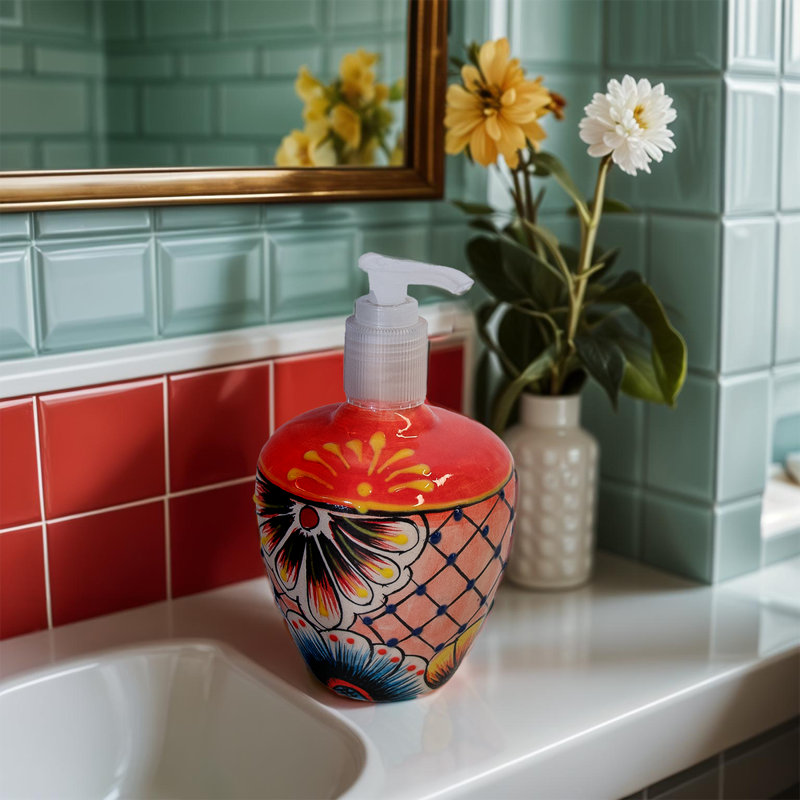 Puebla Liquid Soap Dispenser. Orange 