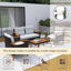Ensemble de canapé d'extérieur en rotin PE 4 pièces Garden Furniture-1191146605