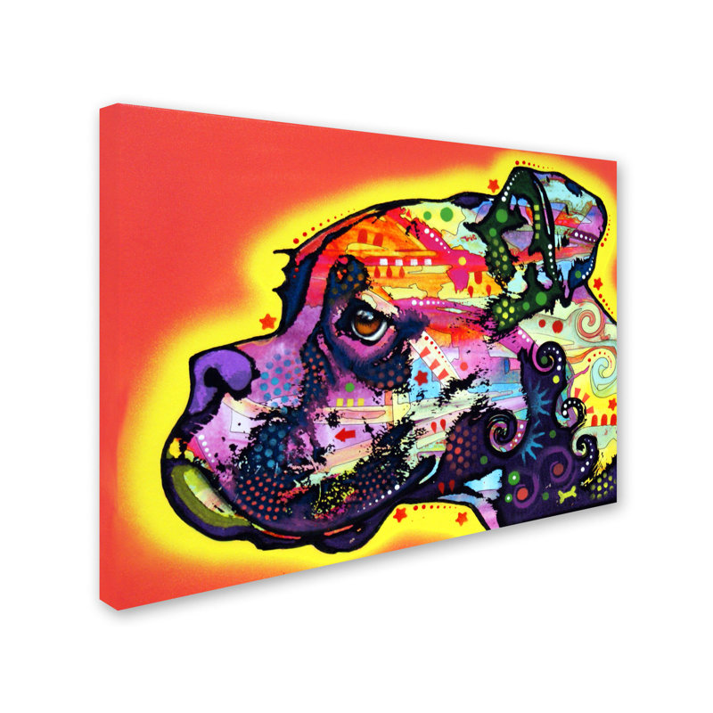 «Profile Boxer» par Dean Russo, reproduction d'art, H 18 po x l 24 po x P 2 po, Toile tendue