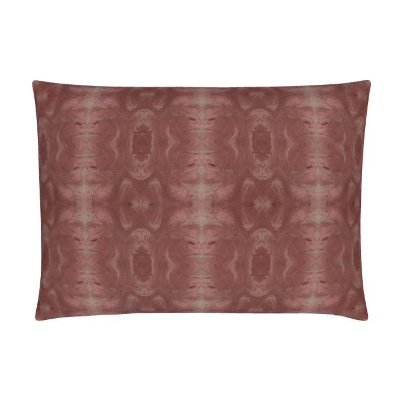 Gilt Geometric Lumbar Pillow Cover & Insert, Ruby Geometric