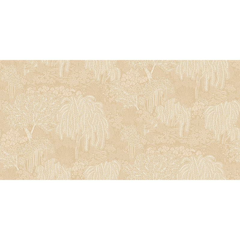 Papier peint beige Willow Whisper, Beige